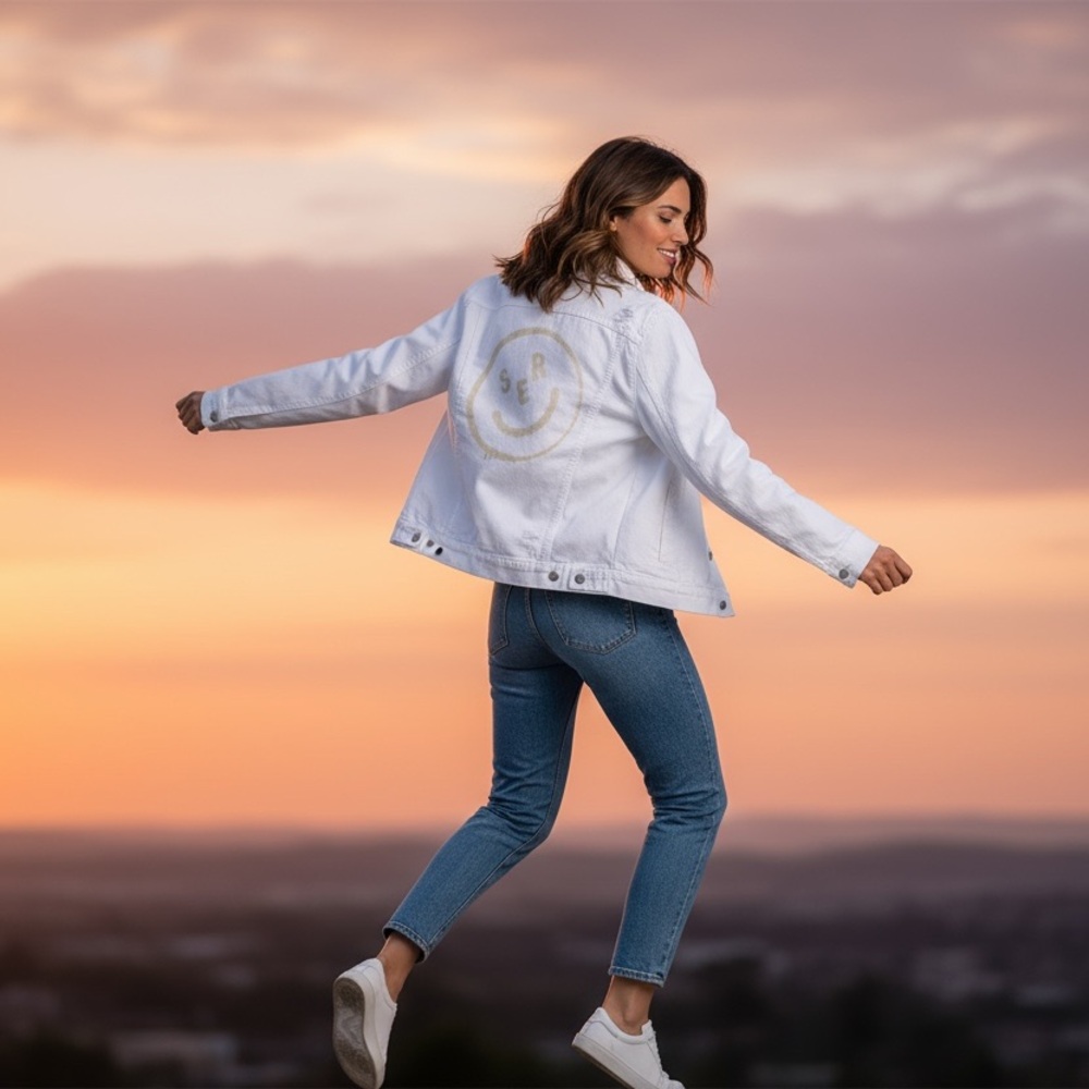 NWT SER.O.YA ROMEO OVERSIZED JACKET Size XS NEW! - White, Happy Face Logo Street